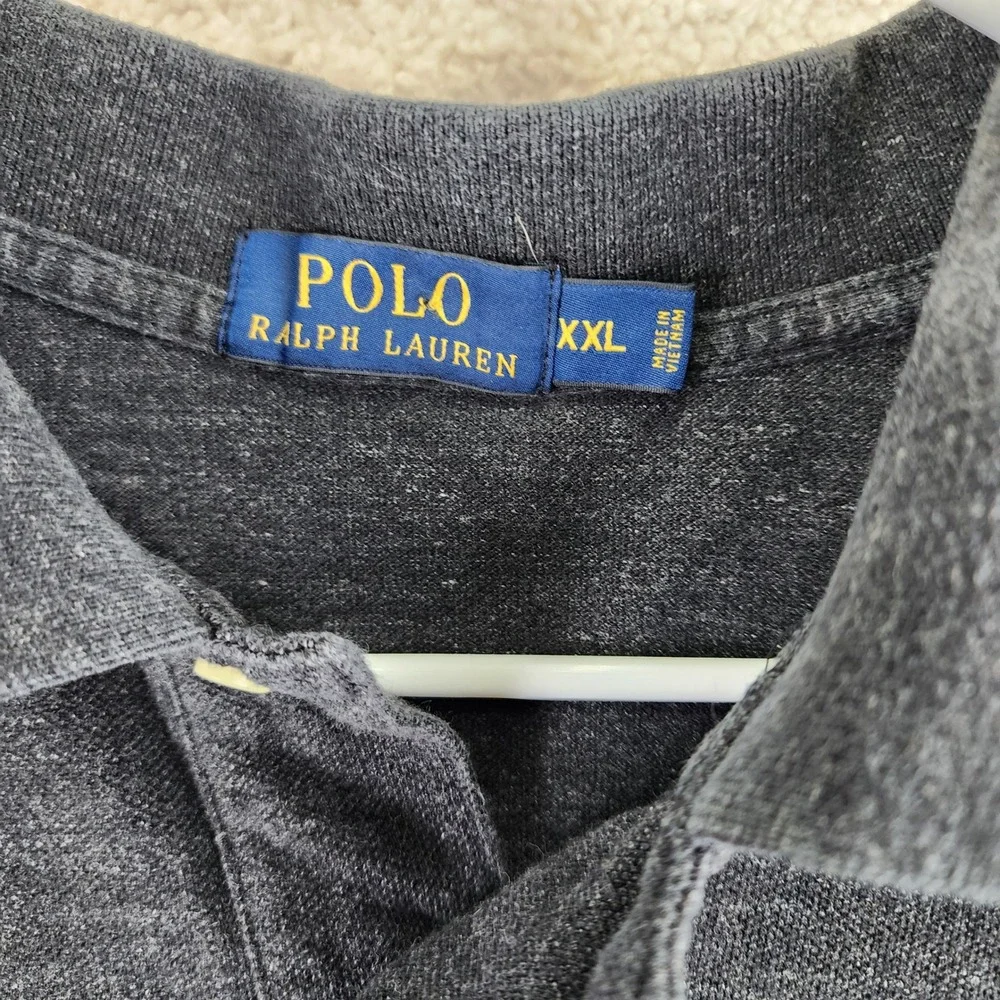 Polo Ralph Lauren Classic Fit Polo Shirt Mens XXL Charcoal Grey Heathered Preppy
